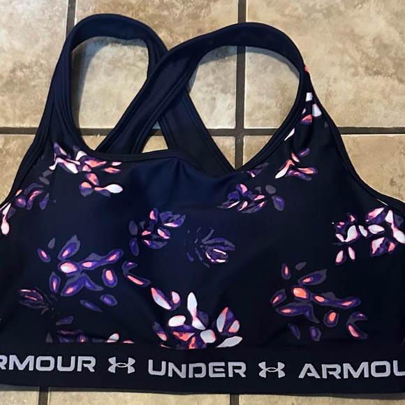 UNDER ARMOUR NAVY SPORTS BRA. NWT. WOMENS 2X - Picture 3 of 8